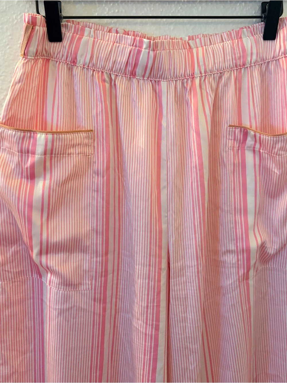 NWOT Victoria's Secret Classic Heritage Pink & White Stripe Wide-Leg Lounge Pant